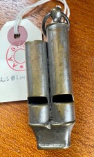 Whistle BIKE Bicycle or Whistles Double Pipe Whistle Victorian BUBBLE TOP