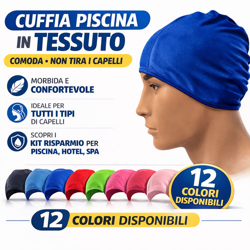 Cuffia piscina tessuto nuoto - cuffia,