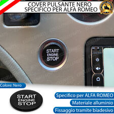 COVER PULSANTE START STOP ALFA 159 BRERA SPIDER TASTO ACCENSIONE NERO ALLUMINIO
