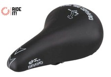 SELLA Sellino BICI MONTEGRAPPA GEL BRAVO per BICICLETTA CITY BIKE in PELLE Nera