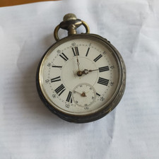 OROLOGIO DA TASCA**REMONTOIR 15 RUBIS**ANCRE LIGNE DROITE ARGENTO 