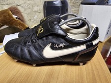 Rare Nike Tiempo SG Ronaldinho R10 2007 Vintage Black UK8 Used 