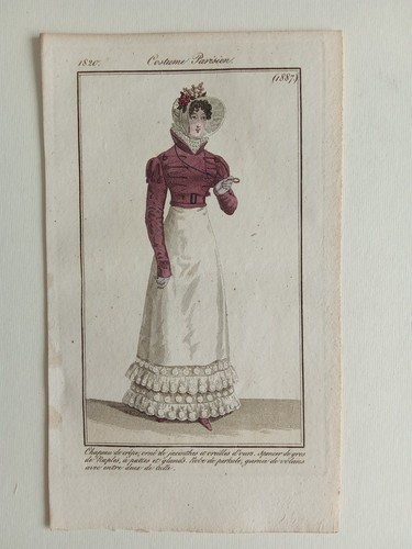 Incisione moda 1820 - moda, costumes