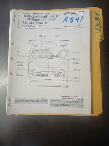 Kenwood rxd 402 a51 manuale - kenwood, rxd-402-a51