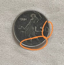MONETA DA LIRE 50 del 1991