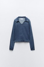 Zara camicia polo jeans - zara, a