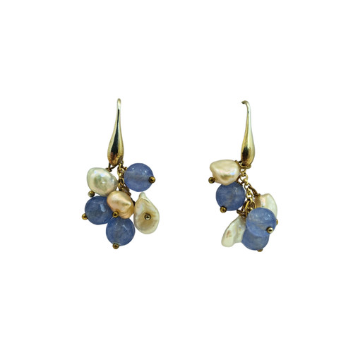 Orecchini grappolo con perle - grappolo,