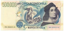 500000 LIRE BANCA D'ITALIA RAFFAELLO LETTERA A 13/05/1997 BB/SPL