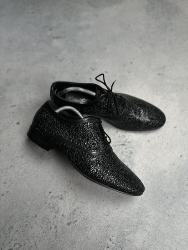 Scarpe derby nere testurizzate