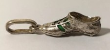 VECCHIO CHARM CIONDOLO PENDENTE SCARPA/SCARPETTA DA CALCIO-ARGENTO 925-VINTAGE
