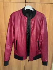 Giacca Ecopelle Rosso Uomo Taglia S