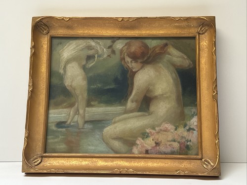 Quadro antico disegno donna