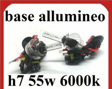 2 LAMPADE H7 55W DC BASE IN METALLO CANBUS RICAMBIO  KIT XENON XENO LAMPADINA 