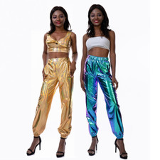 Pantaloni donna larghi laser