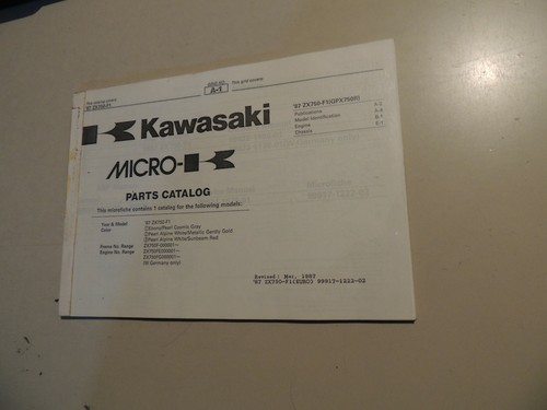 Parts catalog kawasaki gpx 750 - gpx,