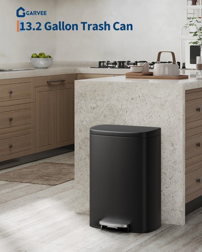 Pattumiera cucina 50l - cucina, acciaio