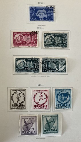 Romania 1948 1965 timbrato - romania, 1948-1965