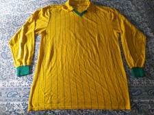 MAGLIA SHIRT VINTAGE FOOTBALL MATCH VERDE ORO GIALLO N°4 LANETTA