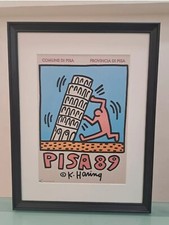 Keith Haring Pisa 89 Print Stampa 21x30 cm con cornice 30x40 cm