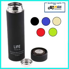 TAZZA BOTTIGLIA TERMICA THERMOS PER THE TEA CAFFE BEVANDE IN ACCIAIO DA VIAGGIO 