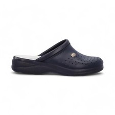 SANITAL LIGHT ciabatte uomo sanitarie vera pelle plantare anatomico lavoro blu