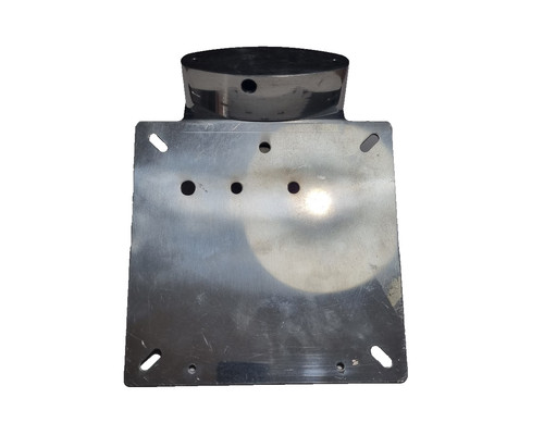 Portatarga cromato con porta - con,