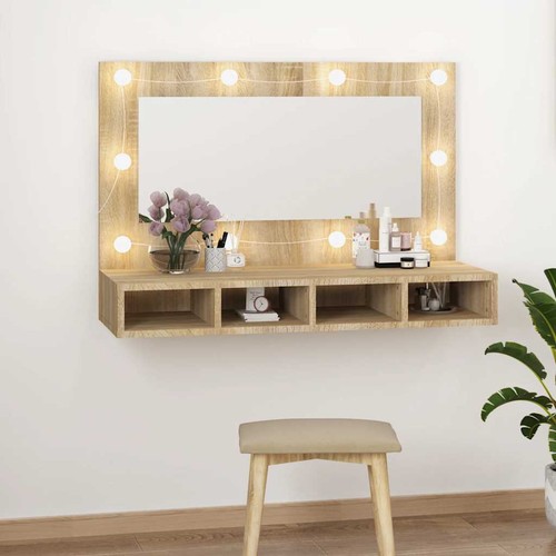 Mobile specchio con luci a - con,