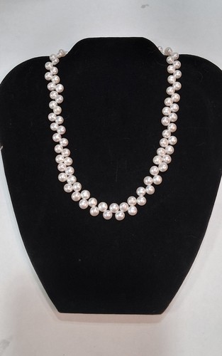 Collana vintage bottone perle - bottone,
