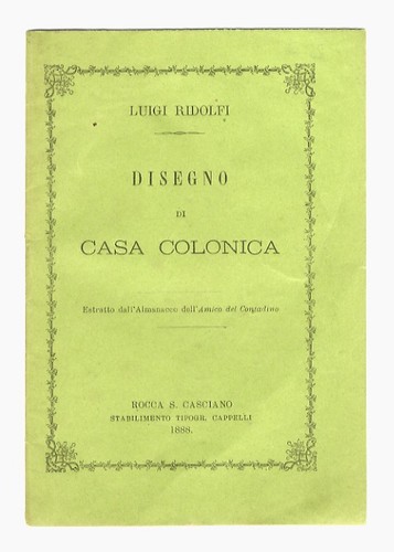 Disegno casa colonica - di,