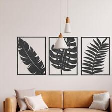 decorazione parete legno/arte foglie botaniche trio MDF taglio laser casa - 4 Materiali