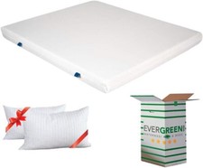 Materasso EVER Bianco in Waterfoam ORTOPEDICO alto 15 cm con Cuscini in Memory F