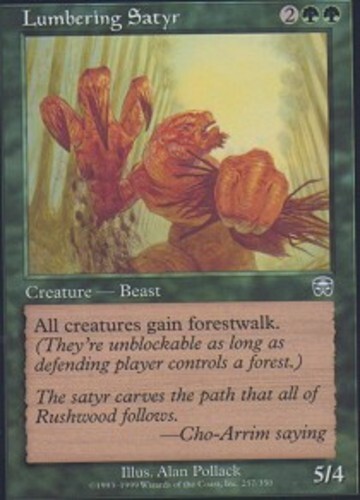 Mtg lumbering satyr foil - mtg,