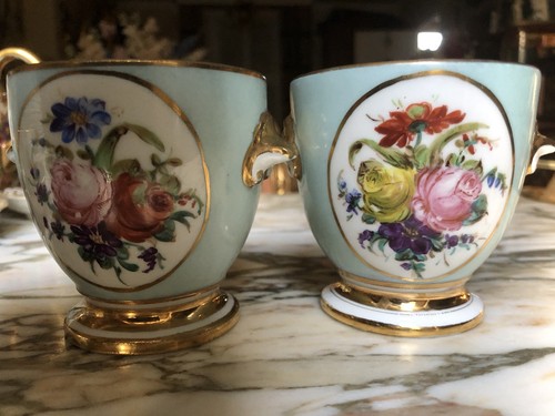 Paire cache pots porcelaine - de,