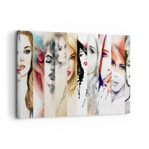 Quadro tela 100x70cm donne - su,