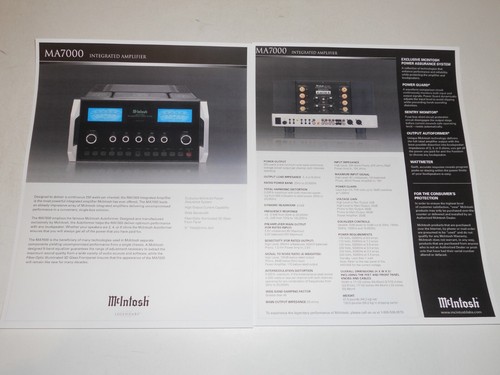 Mcintosh ma7000 brochure - mcintosh,
