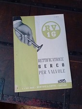BERCO RETTIFICATRICI VALVOLE OFFICINA MACCHINE UTENSILI brochure originale 