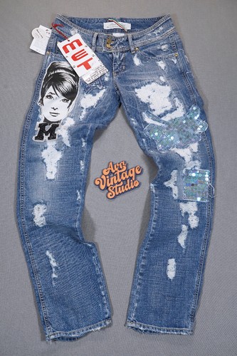 Jeans met italy - jeans, patch