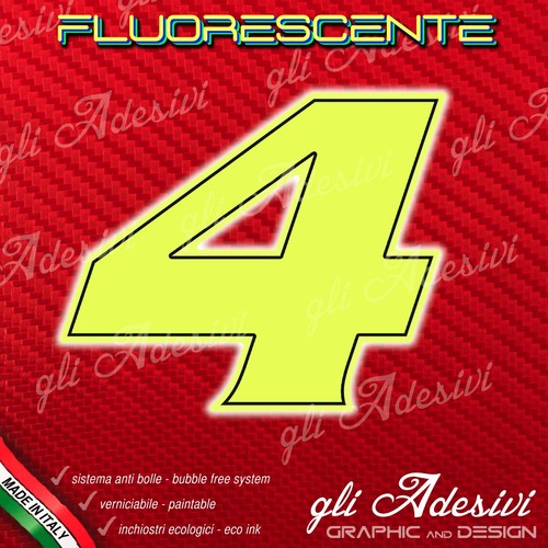 Adesivo stickers numero moto - 4,