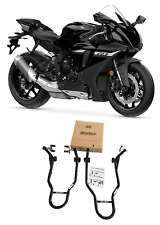 2 CAVALLETTI ALZA MOTO YAMAHA R1 R6 RUOTA GOMME ANTERIORE POSTERIORE FORCHETTE V