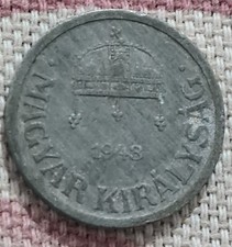 Moneta 2 riempitivi Ungheria seconda guerra mondiale 1943 zinco nazista