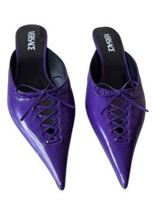 Versace Mules in Vernice Viola