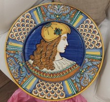 PIATTO DECORATIVO CERAMICA DERUTA ITALY 