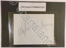 Autografo originale Mariangela d'Abbraccio - foglietto - 1985 ca. 193