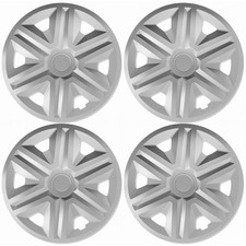 Set 4 Copricerchi 15 Pollici Action Coppe Ruota Argento Universali per Opel