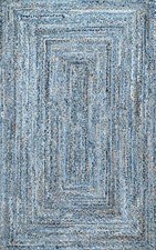 Tappeto denim juta intrecciato