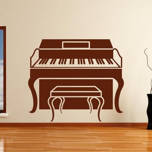 Adesivo parete pianoforte - da,