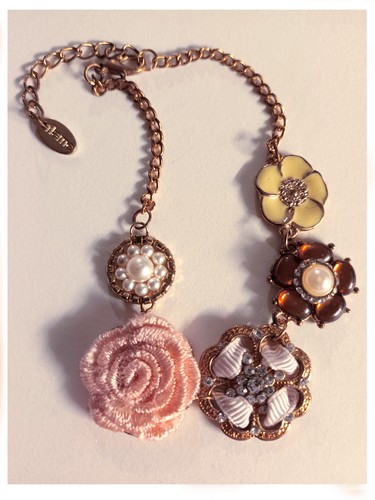 Bracciale donna fiori rosa - bracciale,