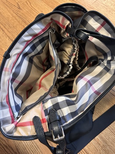 Burberry flap nylon diaper bag - diaper,