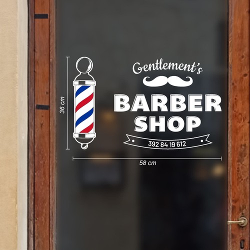 Barber shop adesivi barbiere