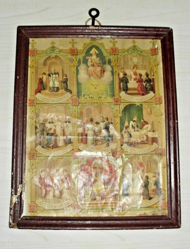Antica stampa quadro sette - quadro,